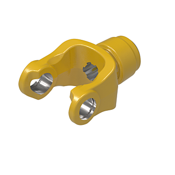 AB8,AW24 series yoke with 1 3/8-6 spline bore and safety slide lock connection