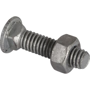 Midwest Air Tech 5/16 in. x 1-1/4 in. Steel Galvanized Zinc Coated Carriage Bolt (20-Pack)