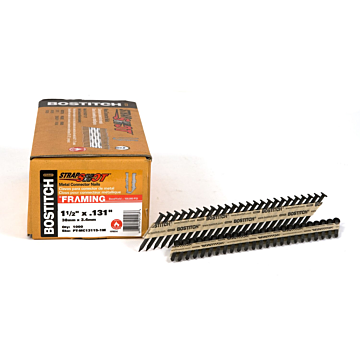 BOSTITCH 1 1/2-Inch X .131 Paper Tape Collated Metal Connector Nails, 1000-Qty.