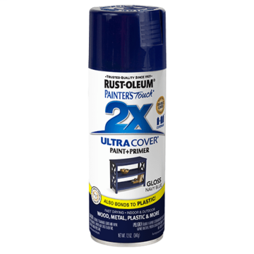 Painter's Touch® 2X Ultra Cover® Spray Paint - 2X Ultra Cover Gloss Spray - 12 oz. Spray - Gloss Navy Blue