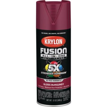 Krylon Fusion All-In-One Gloss Spray Paint & Primer, Burgundy 