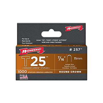 Arrow Fastener T25 Staples - #257 (7/16")