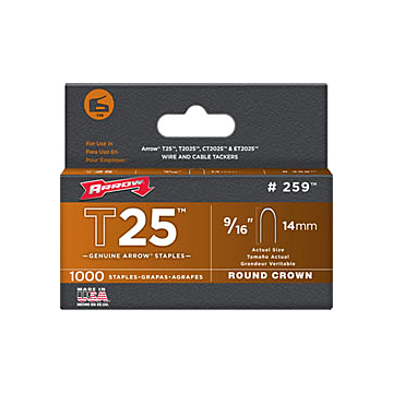 Arrow Fastener T25 Staples - #259 (9/16")