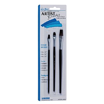 Linzer Premier Ox Hair Assorted Artist Brushes (3pc)