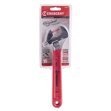 Crescent 10" Chrome Finish Adjustable Wrench, Cushion Grip
