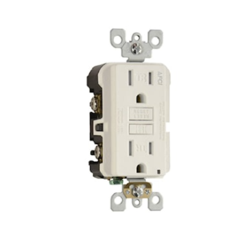 Pass & Seymour AFCI Receptacle 15A Tamper - White