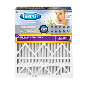 Bestair 20 in 25 in 4 in Pleated Air Filter