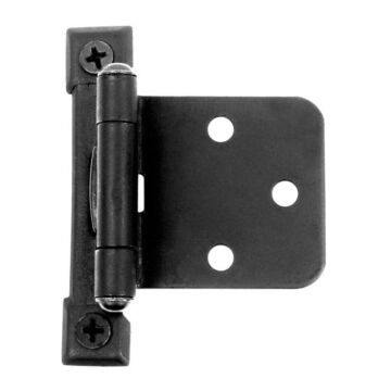 ACORN 2-5/8 in Black Flush Self Closing Cabinet Hinge