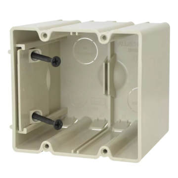 Allied Moulded Adjust-A-Box 2-Gang PVC Molded Wall Box