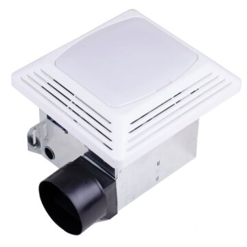 Air King 120 V Exhaust Fan w/ Light (White) 1.6 A,  50 CFM, 3 Sones