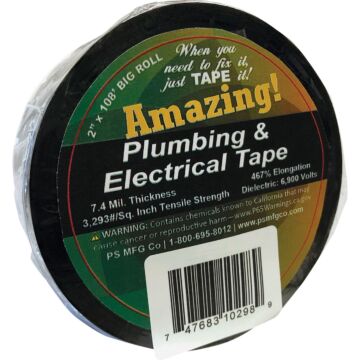 Amazing Tape Electrical Tape (Black) 2 in. x 108 ft