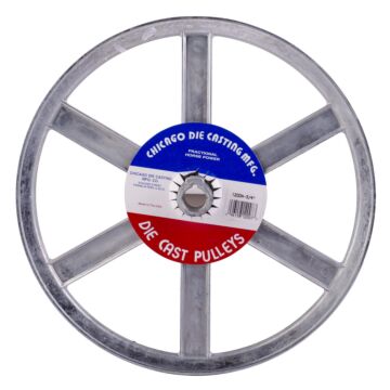 Chicago Diecasting 12" "A" V-Belt, 1 Groove, Zinc Die Cast Sheave, 3/4" Bore