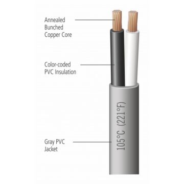 EAST PENN 60 V 8/2 AWG 0.275 x 0.490 in Coated Primary Wire