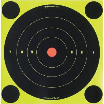 Birchwood Casey Shoot-N-C Sighting Adhesive Paper Bulls-Eye Target (5pk) 8 in.