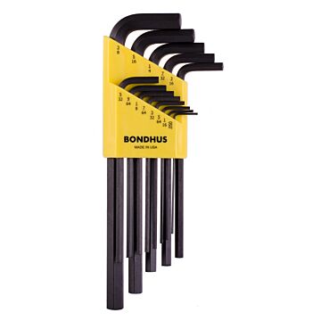Bondhus SAE 13 Pieces 0.05-3/8 in Long Length Hex End L-Wrench Set