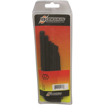 Bondhus SAE 11 Pieces 5/64 - 9/16 in Short Length Hex End L-Wrench Set