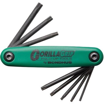 Bondhus 8 Pieces T9-T40 Torx Fold-Up Tool
