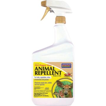Bonide 32 Oz. Ready To Use Trigger Spray Hot Pepper Wax Animal Repellent