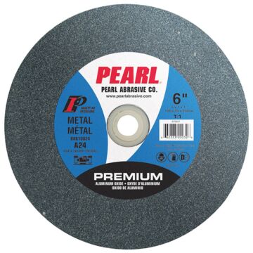 Pearl Abrasives Bench Wheels Alum Oxide, 6" x 1" x 1" - 6X1X1 A36 GENERAL PURPOSE