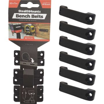 StealthMounts Bench Belts Mount Black 6pk