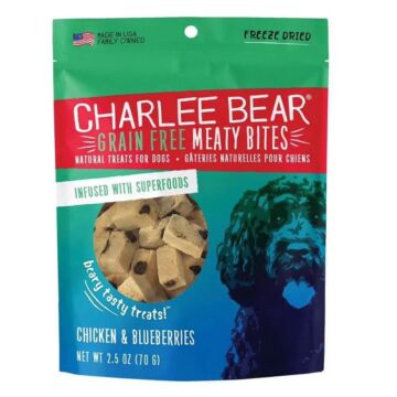 Charlee Bear Grain-Free Meaty Bites (Chicken & Blueberries) 2.5 oz