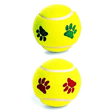 SPOT® Ethical Products SPOT® 4204 Pawprint Tennis Ball Lemon Yellow Mint Flavor Dog Toy