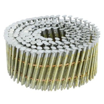 Bostitch Siding Nails, Wire Collated Coil, Thickcoat Galvanized, Ring Shank, 15-Degree, 2-Inch X 0.090-Inch, 3600-Pack