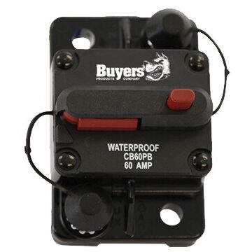 Buyers 60 A 42 VDC Plastic Push-To-Trip Circuit Breaker