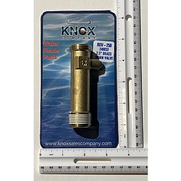 Knox Water Heater Drain Valve (Brass) 2-1/2 in.