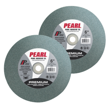Pearl Abrasives Premium Silicon Carbide Grinding Wheel 8" x 1" x 1" 80 Grit, Type 1