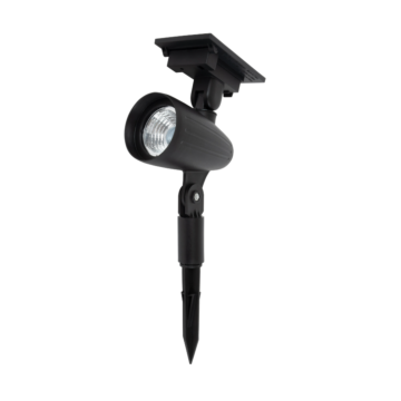 Boston Harbor 26078 Solar Spotlight, NI-Mh Battery, AA Battery, 1-Lamp, Plastic Fixture, Black, Battery Included: Yes