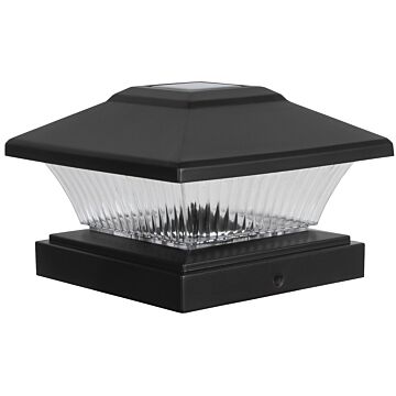 Boston Harbor 26085 Solar Fence Post Cap Lights, Plastic, Black