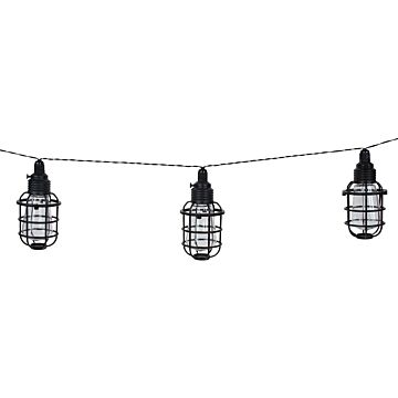 Boston Harbor Solar String Lantern Light w/ AA Battery (Black - 10 Lamps)