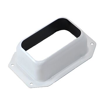 3" x 4" White Aluminum Downspout Outlet