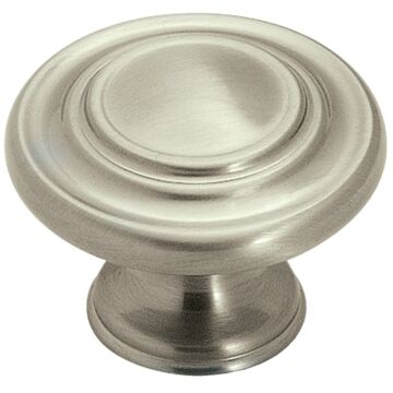 Amerock Inspirations 1.3125 In. Dia. Round Satin Nickel Cabinet Knob