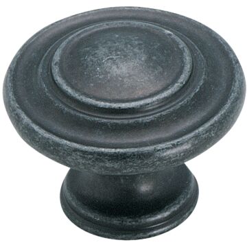 Amerock Inspirations 1.3125 In. Dia. Round Wrought Iron Dark Cabinet Knob