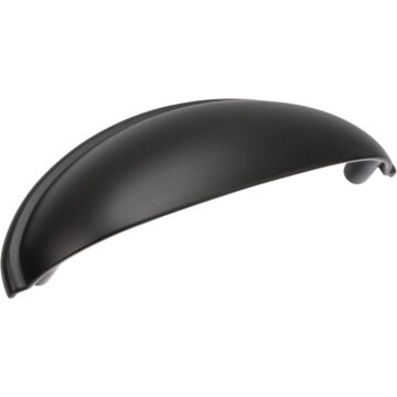 Amerock Ravino 3 In. Matte Black Cup Cabinet Drawer Pull