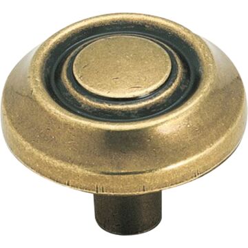 Amerock Everyday Heritage Round Burnished Brass Cabinet Knob