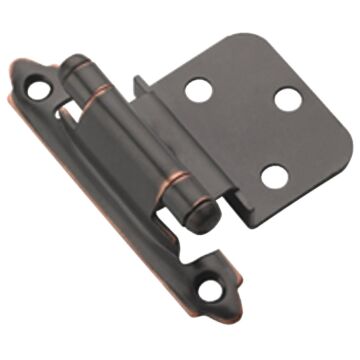 Amerock 3/8 In. Oil-Rubbed Bronze Self-Closing Inset Hinge, (2-Pack)