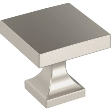 Amerock Pedestal Square Knob (Satin Nickel) 1-1/16 in.