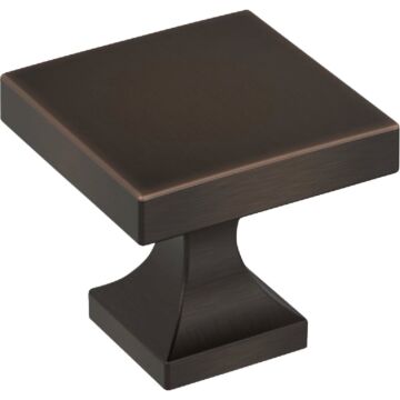 Amerock Pedestal Square Knob (Oil Rubbed Bronze) 1-1/16 in.