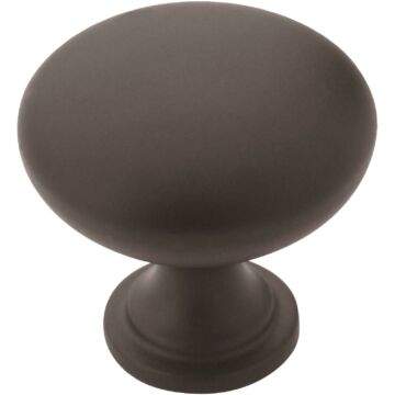 Amerock Edona Round Cabinet Knob (Matte Black) 1-1/4 in.