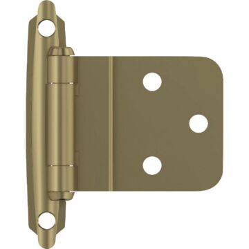 Amerock Self Closing Face Mount Cabinet Hinge (Golden Champagne - 2pk) 3/8 in.