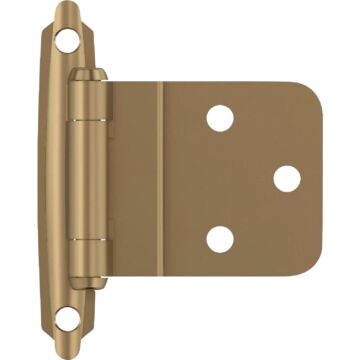 Amerock Self Closing Face Mount Cabinet Hinge (Champagne Bronze - 2pk) 3/8 in.