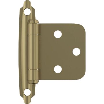 Amerock Variable Overlay Self Closing Face Mount Cabinet Hinge (Golden Champagne - 2pk) 3/4 in.