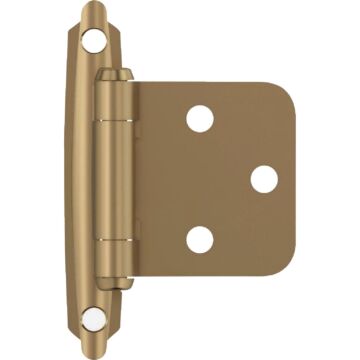Amerock Variable Overlay Self-Closing Face-Mount Cabinet Hinge (Champagne Bronze - 2pk) 3/4 in.