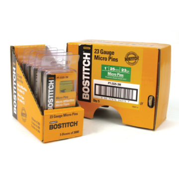 Bostitch Pin Nails, Headless, 23Ga, 1-Inch, 3000-Pack