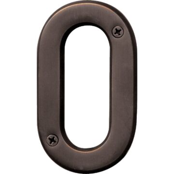 HY-KO Hy-Ko Prestige Series 4 In. Oil Rubbed Bronze House Number Zero