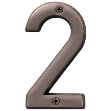 HY-KO Hy-Ko Prestige Series 4 In. Oil Rubbed Bronze House Number Two