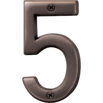 HY-KO Hy-Ko Prestige Series 4 In. Oil Rubbed Bronze House Number Five